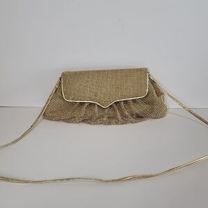 VTG Whiting and Davis Gold Chain Mail Mesh Purse Clutch
